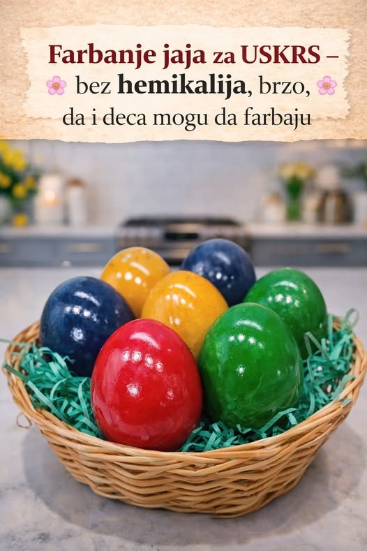 Farbanje jaja za uskrs, bez hemikalija, brzo, da i djeca mogu da farbaju - featured image