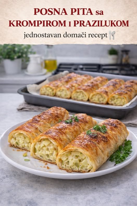 Posna pita sa krompirom i prazilukom… Jednostavan domaći recept - featured image