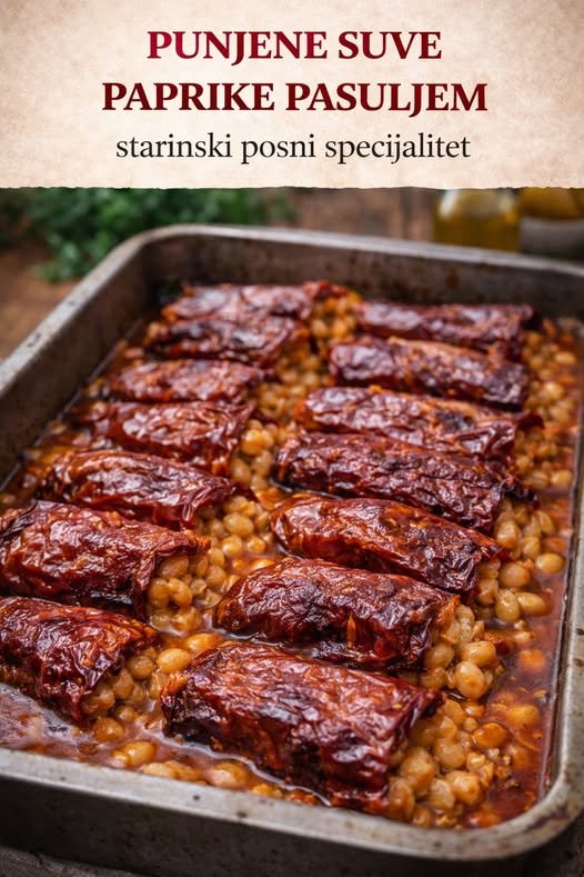 Punjene suve paprike pasuljem…Starinski posni specijalitet - featured image