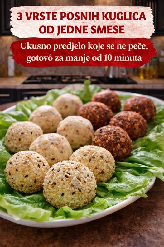 3 vrste posnih kuglica od jedne smese – recept…Ukusno predjelo koje se ne peče, gotovo za manje od 10 minuta - featured image