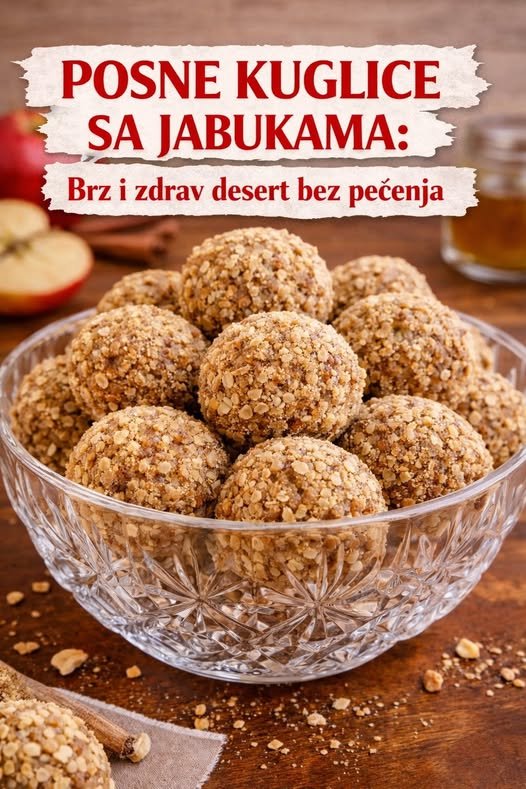 Posne kuglice sa jabukama – brz desert bez pečenja - featured image