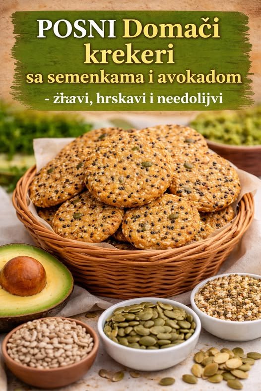 Posni domaći krekeri sa semenkama i avokadom – recept - featured image