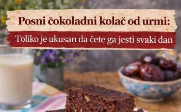 Posni čokoladni kolač od urmi…Toliko je ukusan da ćete ga jesti svaki dan Posni čokoladni kolač od urmi…Toliko je ukusan da ćete ga jesti svaki dan - featured image