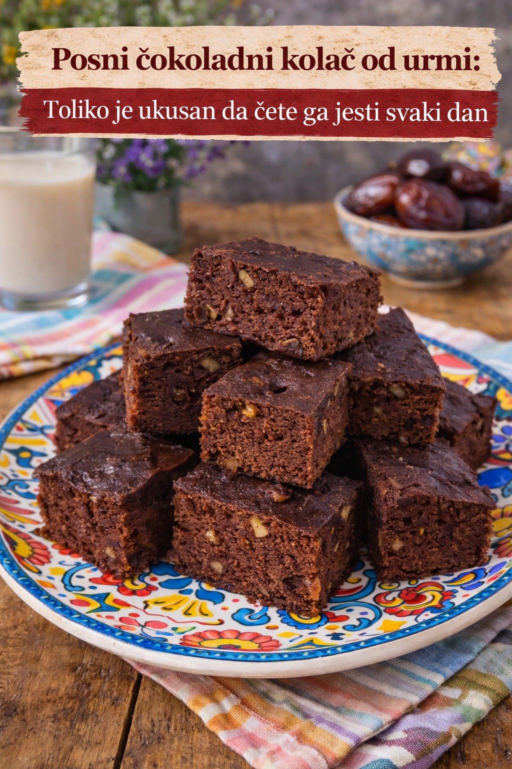 Posni čokoladni kolač od urmi…Toliko je ukusan da ćete ga jesti svaki dan - featured image