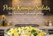 Posna krompir salata, brz, kremast i ukusan prilog Posna krompir salata, brz, kremast i ukusan prilog - featured image