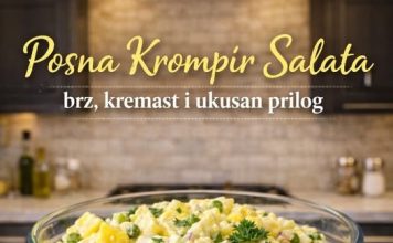 Posna krompir salata, brz, kremast i ukusan prilog Posna krompir salata, brz, kremast i ukusan prilog - featured image