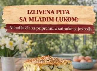 Izlivena pita sa mladim lukom – nikad lakša za pripremu Izlivena pita sa mladim lukom – nikad lakša za pripremu - featured image