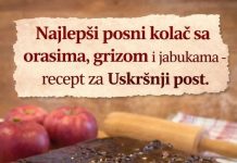 Najlepši posni kolač sa orasima, grizom i jabukama, recept za Uskrsnji post Najlepši posni kolač sa orasima, grizom i jabukama, recept za Uskrsnji post - featured image