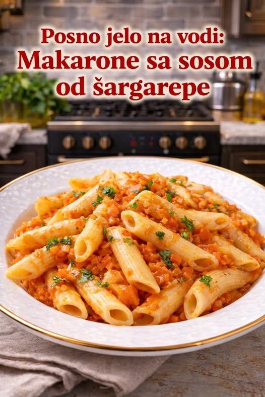 Posno jelo na vodi: Makarone sa sosom od šargarepe - featured image