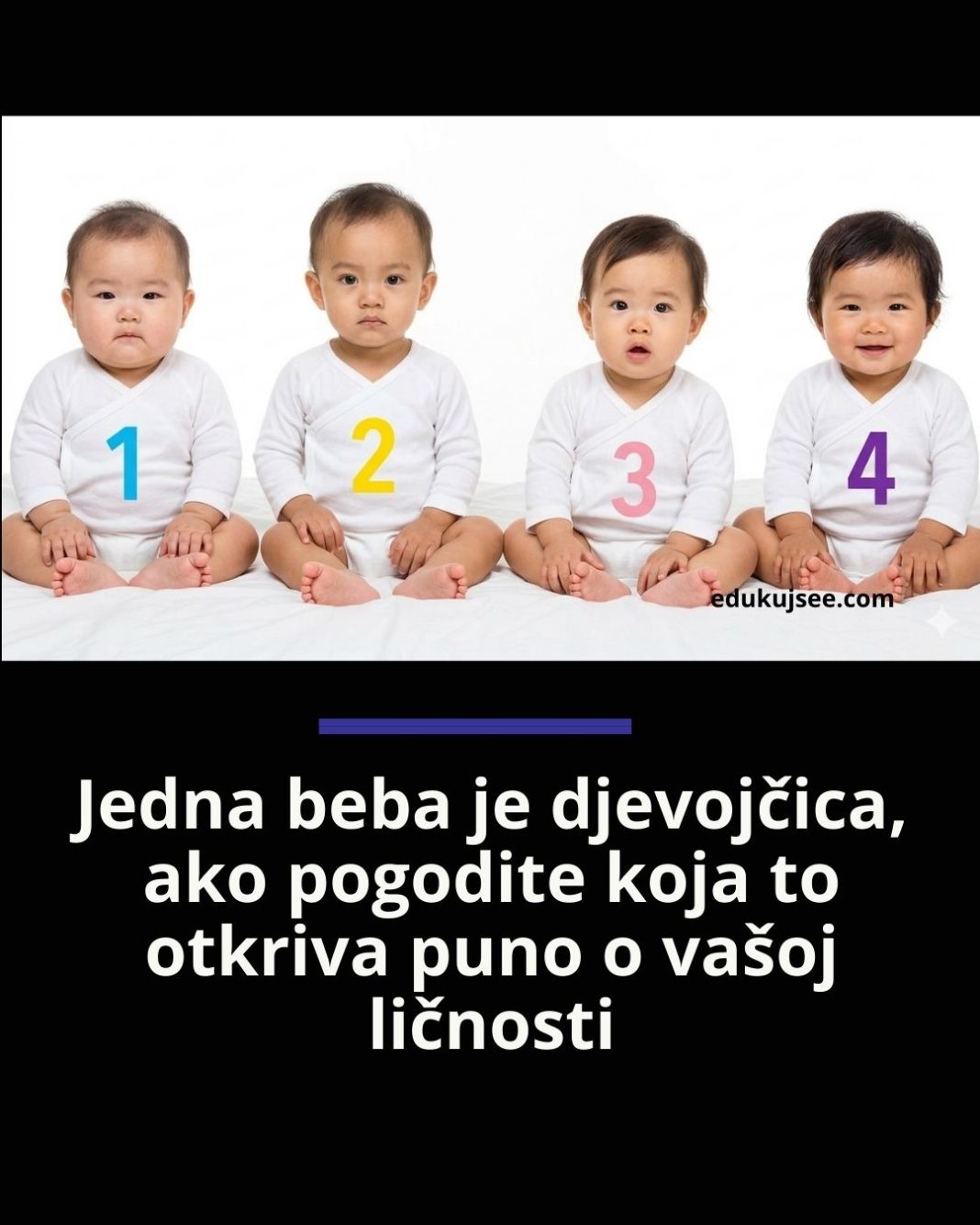 Jedna beba je djevojčica, ako pogodite koja to otkriva puno o vašoj ličnosti - featured image