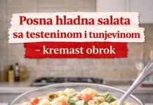Posna hladna salata sa testeninom i tunjevinom, kremast obrok Posna hladna salata sa testeninom i tunjevinom, kremast obrok - featured image