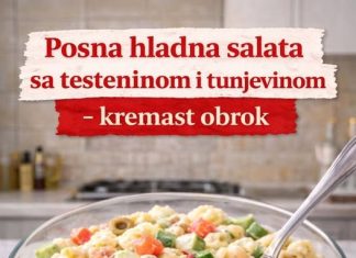 Posna hladna salata sa testeninom i tunjevinom, kremast obrok Posna hladna salata sa testeninom i tunjevinom, kremast obrok - featured image