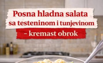 Posna hladna salata sa testeninom i tunjevinom, kremast obrok Posna hladna salata sa testeninom i tunjevinom, kremast obrok - featured image