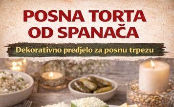 Posna torta od spanaća – dekorativno predjelo Posna torta od spanaća – dekorativno predjelo - featured image