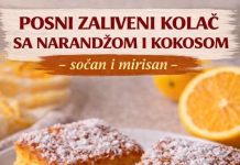 POSNI ZALIVENI KOLAČ sa narandzom i kokosom, sočan i mirisan… POSNI ZALIVENI KOLAČ sa narandzom i kokosom, sočan i mirisan… - featured image