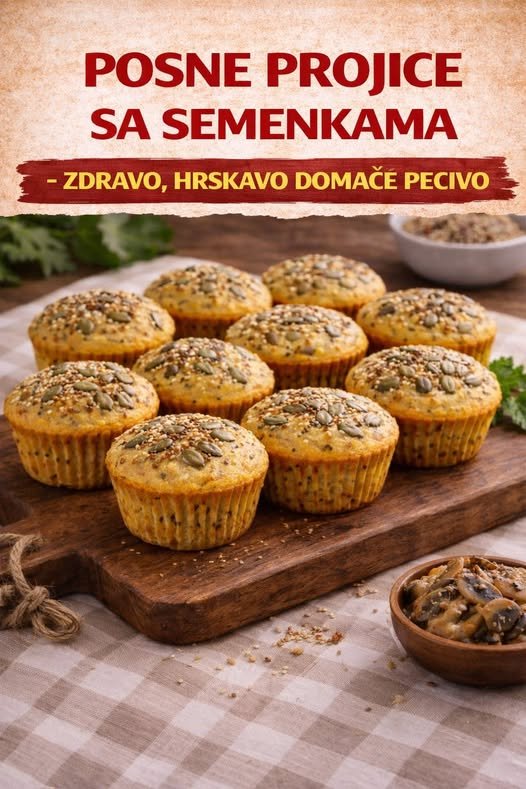 Posne projice sa semenkama, Zdravo, hrskavo, domace pecivo… - featured image
