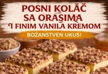 POSNI KOLAČ SA ORASIMA I FINIM VANILA KREMOM, božanstven ukus! POSNI KOLAČ SA ORASIMA I FINIM VANILA KREMOM, božanstven ukus! - featured image