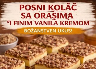 POSNI KOLAČ SA ORASIMA I FINIM VANILA KREMOM, božanstven ukus! POSNI KOLAČ SA ORASIMA I FINIM VANILA KREMOM, božanstven ukus! - featured image