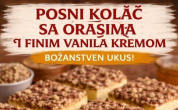 POSNI KOLAČ SA ORASIMA I FINIM VANILA KREMOM, božanstven ukus! POSNI KOLAČ SA ORASIMA I FINIM VANILA KREMOM, božanstven ukus! - featured image