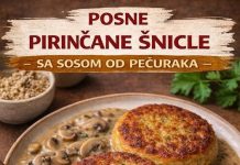Posne pirinčane šnicle sa sosom od pečuraka Posne pirinčane šnicle sa sosom od pečuraka - featured image