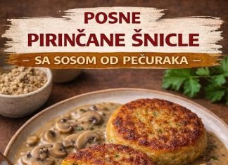 Posne pirinčane šnicle sa sosom od pečuraka Posne pirinčane šnicle sa sosom od pečuraka - featured image