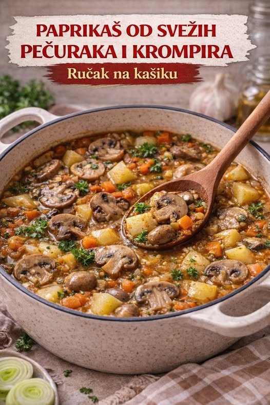Paprikaš od svežih pečuraka i krompira – Rucak na kašiku - featured image