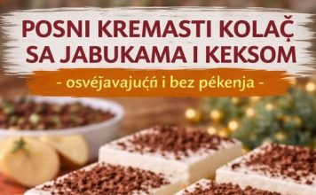 POSNI KREMASTI KOLAČ sa jabukama i keksom, osvježavajuci i bez pečenja… POSNI KREMASTI KOLAČ sa jabukama i keksom, osvježavajuci i bez pečenja… - featured image