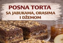 Posna torta sa jabukama, orasima i džemom – recept Posna torta sa jabukama, orasima i džemom – recept - featured image