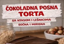 ČOKOLADNA POSNA TORTA sa keksom i lešnicima, sočna i mirisna… ČOKOLADNA POSNA TORTA sa keksom i lešnicima, sočna i mirisna… - featured image