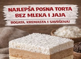 NAJLEPŠA POSNA TORTA bez mleka i jaja… Bogata, kremasta i savrsena… NAJLEPŠA POSNA TORTA bez mleka i jaja… Bogata, kremasta i savrsena… - featured image
