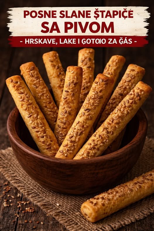 Posni slani štapici sa pivom, hrskave, lake i gotove začas - featured image