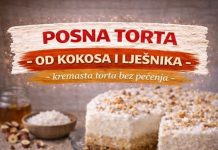 POSNA TORTA OD KOKOSA I LJEŠNIKA, kremasta torta bez pečenja… POSNA TORTA OD KOKOSA I LJEŠNIKA, kremasta torta bez pečenja… - featured image