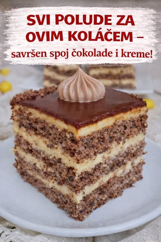 SVI POLUDE ZA OVIM KOLAČEM – savršen spoj čokolade i kreme! - featured image