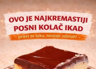 OVO JE NAJKREMASTIJI POSNI kolač ikad, pravi se lako, nestaje odmah OVO JE NAJKREMASTIJI POSNI kolač ikad, pravi se lako, nestaje odmah - featured image
