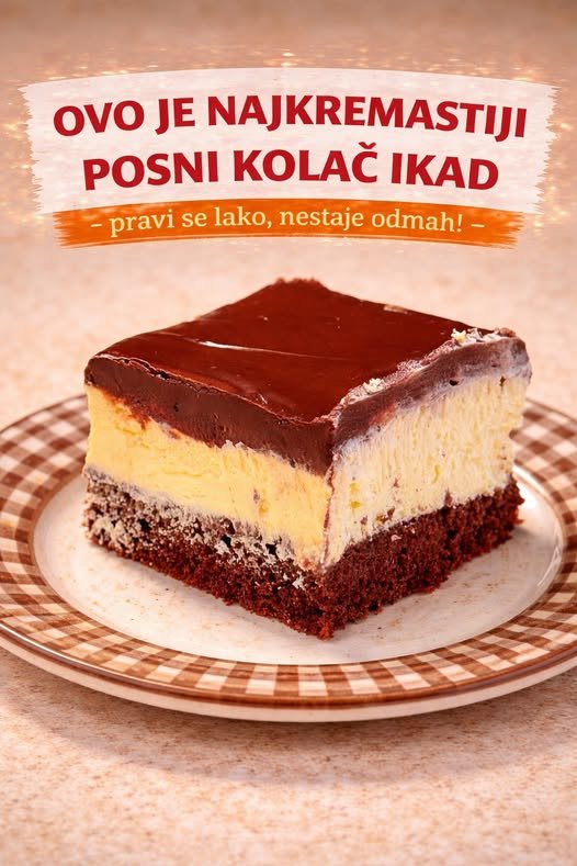 OVO JE NAJKREMASTIJI POSNI kolač ikad, pravi se lako, nestaje odmah - featured image OVO JE NAJKREMASTIJI POSNI kolač ikad, pravi se lako, nestaje odmah - featured image