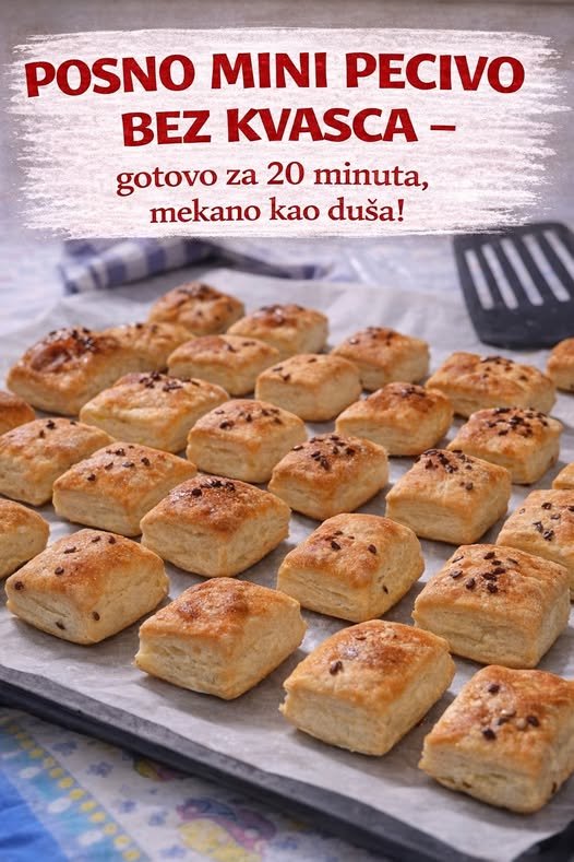 POSNO MINI PECIVO BEZ KVASCA, gotovo za 20 minuta, mekano kao duša…. - featured image