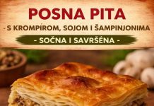 POSNA PITA sa krompirom, sojom i šampinjonima… POSNA PITA sa krompirom, sojom i šampinjonima… - featured image