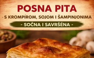 POSNA PITA sa krompirom, sojom i šampinjonima… POSNA PITA sa krompirom, sojom i šampinjonima… - featured image