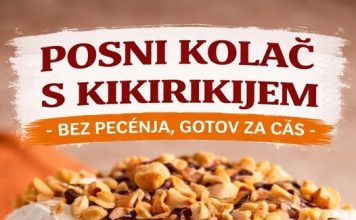 POSNI KOLAČ S KIKIRIKIJEM, bez pečenja, gotov za čas POSNI KOLAČ S KIKIRIKIJEM, bez pečenja, gotov za čas - featured image