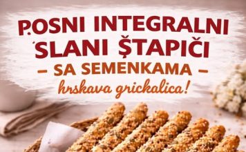 POSNI INTEGRALNI SLANI ŠTAPIĆI sa sjemenkama, hrskava grickalica… POSNI INTEGRALNI SLANI ŠTAPIĆI sa sjemenkama, hrskava grickalica… - featured image