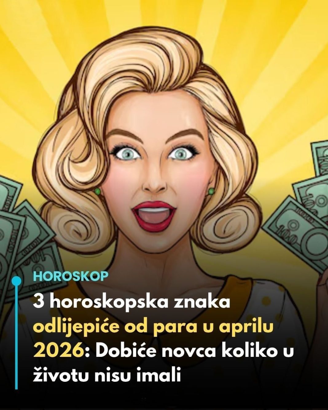 3 horoskopska znaka odlijepiće od para u aprilu 2026: Dobiće novca koliko u životu nisu imali - featured image 3 horoskopska znaka odlijepiće od para u aprilu 2026: Dobiće novca koliko u životu nisu imali - featured image