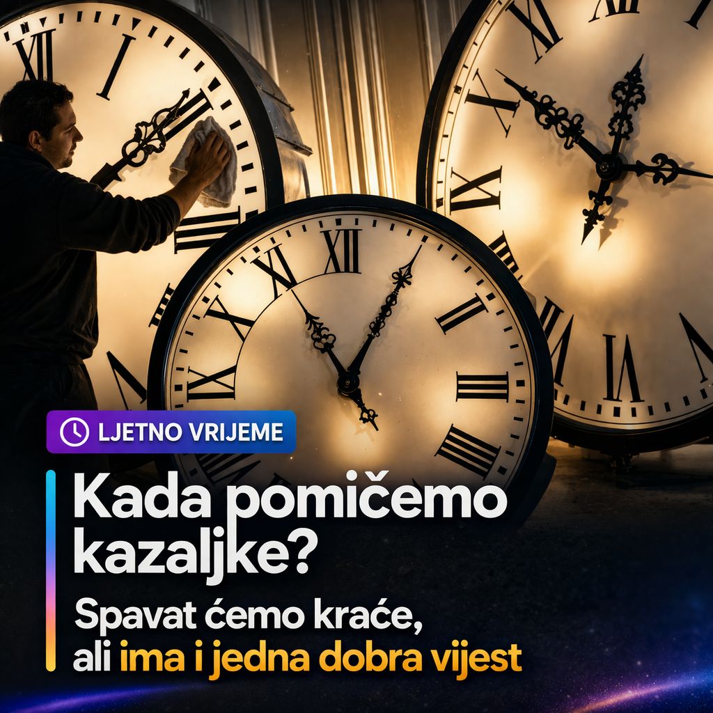 Kada pomičemo kazaljke? Spavat ćemo kraće, ali ima i jedna dobra vijest… - featured image Kada pomičemo kazaljke? Spavat ćemo kraće, ali ima i jedna dobra vijest… - featured image