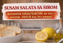 SUSAM SALATA SA SIROM. Kremasta salata koja ide uz sve – pečenje, hleb ili kao brz namaz SUSAM SALATA SA SIROM. Kremasta salata koja ide uz sve – pečenje, hleb ili kao brz namaz - featured image