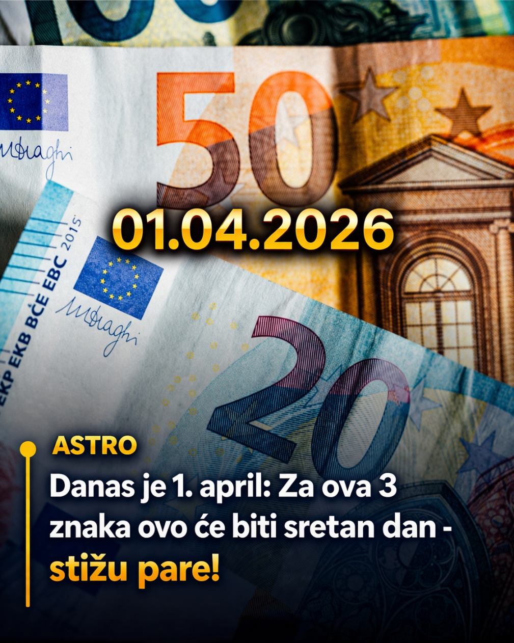 Danas je 1. april: Za ova 3 znaka ovo će biti sretan dan – stižu pare! - featured image
