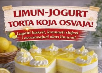 LIMUN-JOGURT TORTA KOJA OSVAJA! – Lagani biskvit, kremasti slojevi i osvežavajući okus limuna! LIMUN-JOGURT TORTA KOJA OSVAJA! – Lagani biskvit, kremasti slojevi i osvežavajući okus limuna! - featured image