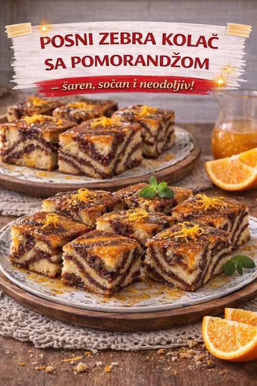 POSNI ZEBRA KOLAČ SA POMORANDŽOM – šaren, sočan i neodoljiv! - featured image