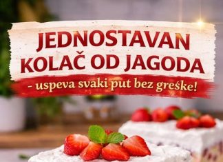 JEDNOSTAVAN KOLAČ OD JAGODA – uspeva svaki put bez greške! JEDNOSTAVAN KOLAČ OD JAGODA – uspeva svaki put bez greške! - featured image