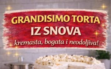 GRANDISIMO TORTA IZ SNOVA – kremasta, bogata i neodoljiva! GRANDISIMO TORTA IZ SNOVA – kremasta, bogata i neodoljiva! - featured image