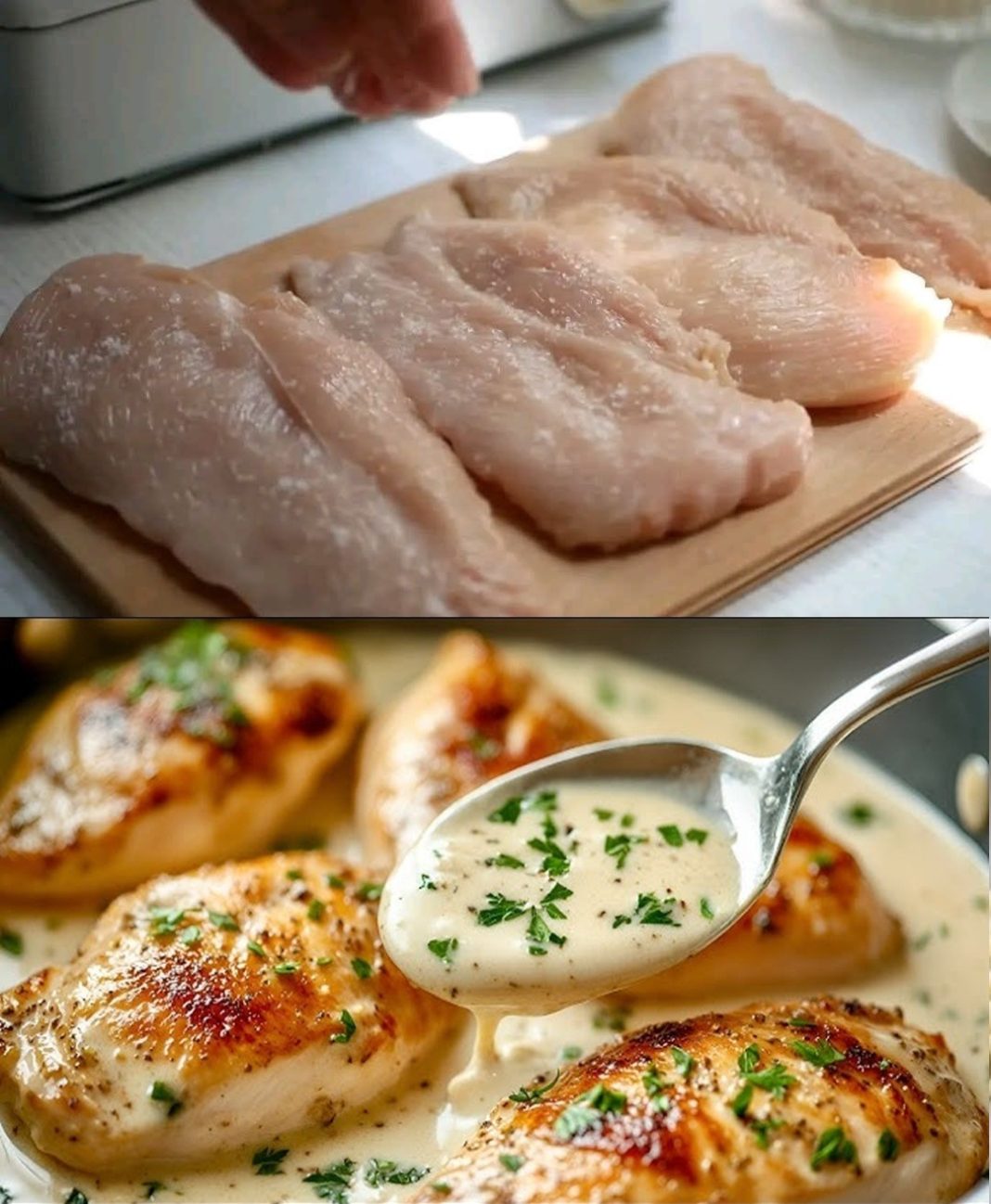 Hrskava piletina u kremastom umaku od češnjaka, za samo 5 minuta! - featured image