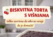 BISKVITNA TORTA S VIŠNJAMA – toliko savršena da niko ne veruje da je domaća! BISKVITNA TORTA S VIŠNJAMA – toliko savršena da niko ne veruje da je domaća! - featured image